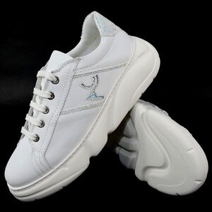 ALBERTO CICCIOLI 🇮🇹 WOMEN'S WHITE LEATHER COMFORT FASHION SNEAKERS